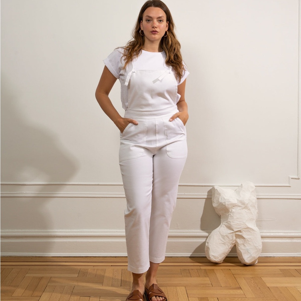 Loup White overall Jean Pants Size S